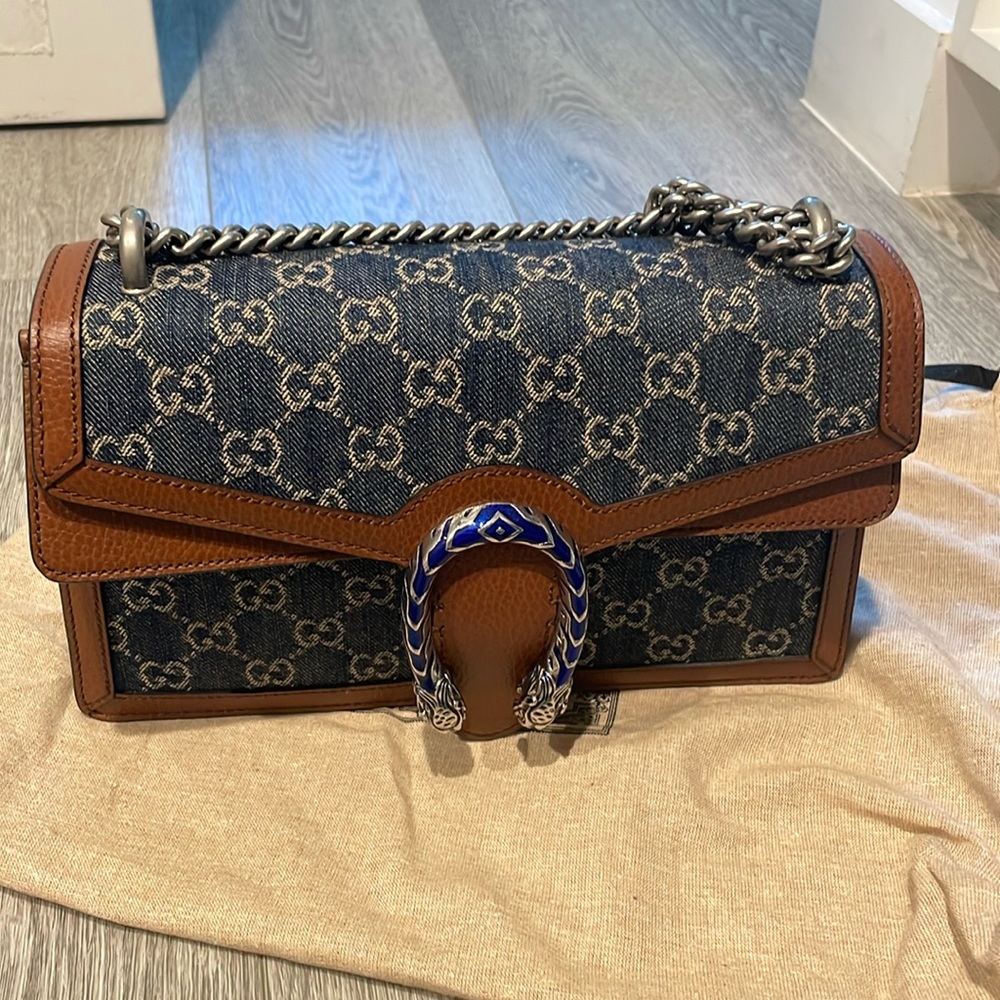 Gucci Dionysus denim shoulder bag